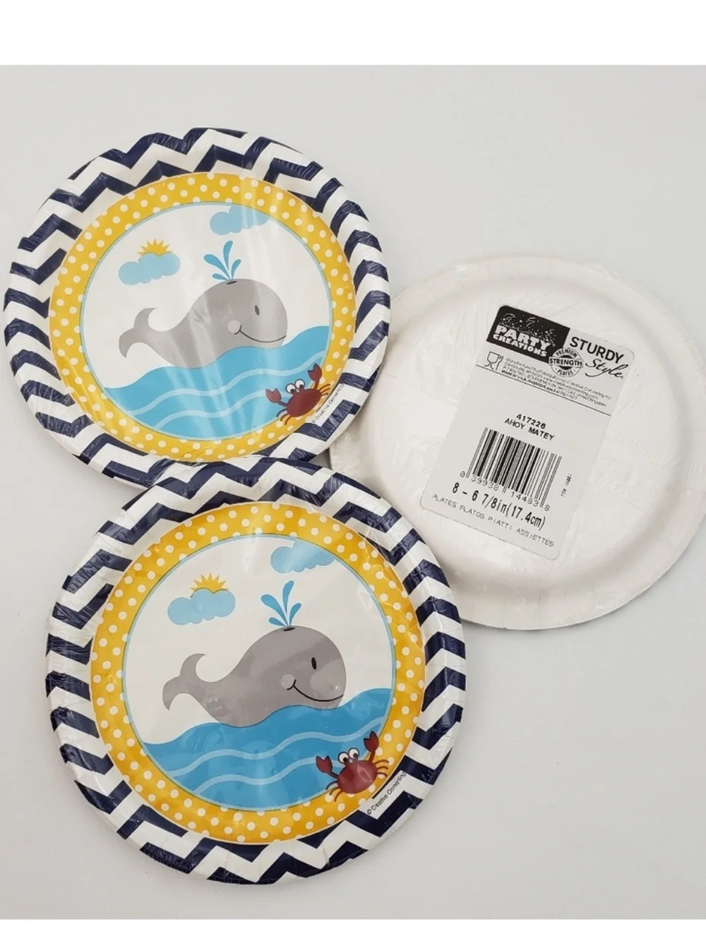 Baby Nautical Party Tableware Set - Bundle of 10 pieces.